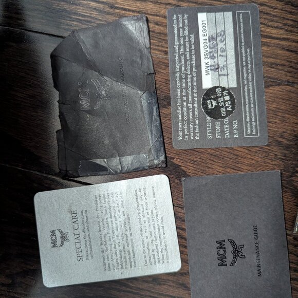 MCM Black and Gold Studded Backpack - Picture 6 of 8